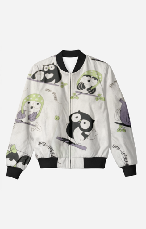 Cute_Owl_Unisex AOP Bomber Jacket