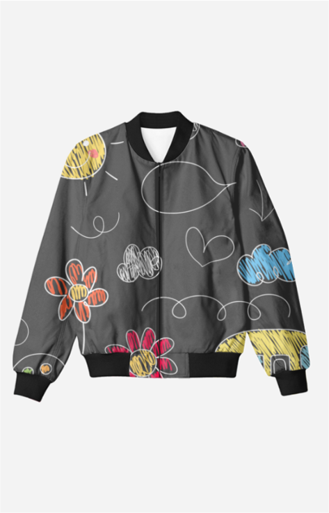 Flowers_Unisex AOP Bomber Jacket