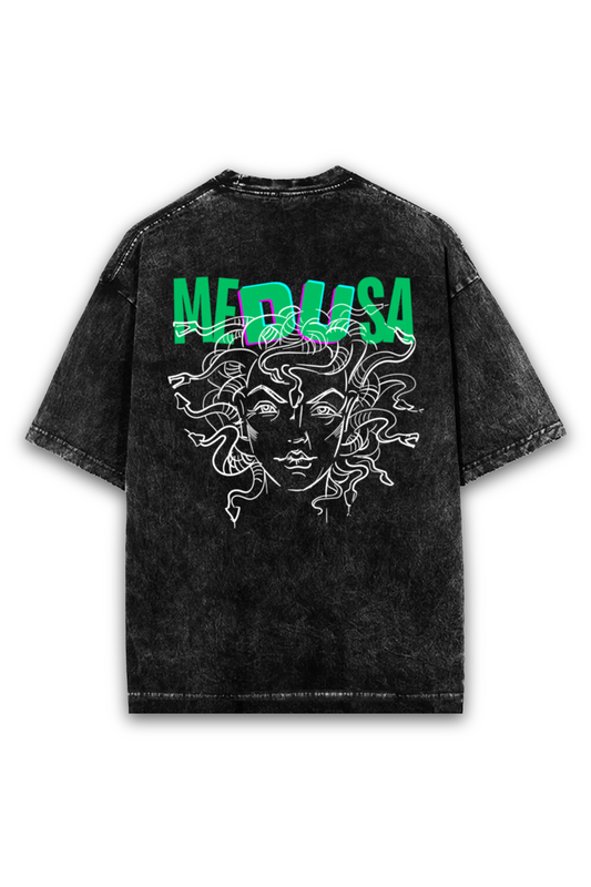 Medusa_Acid Wash Oversized Classic T-shirt