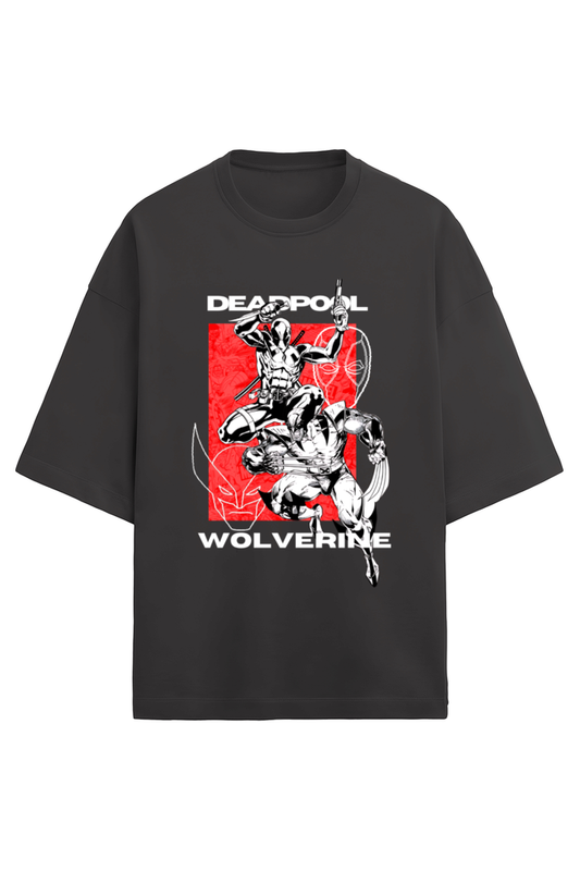 Deadpool& Wolverine_Unisex Terry Oversized T-Shirt