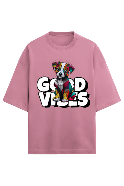 280 GSM Unisex Cute Pup Terry Oversized T-Shirt