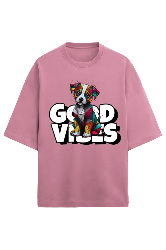 280 GSM Unisex Cute Pup Terry Oversized T-Shirt