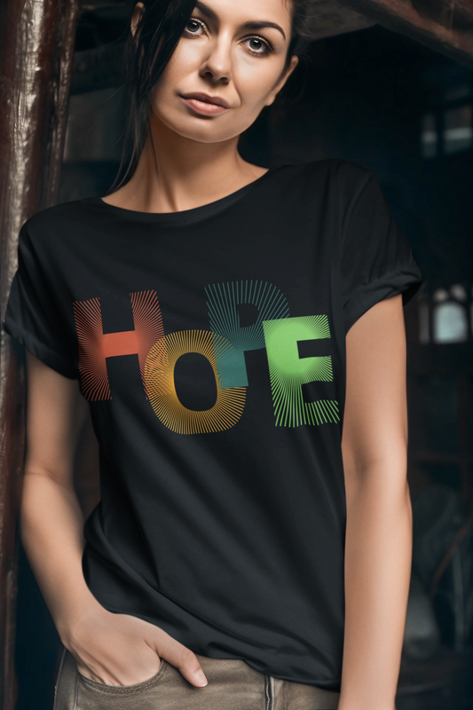 Hope! Female Round Neck Half Sleeve Classic