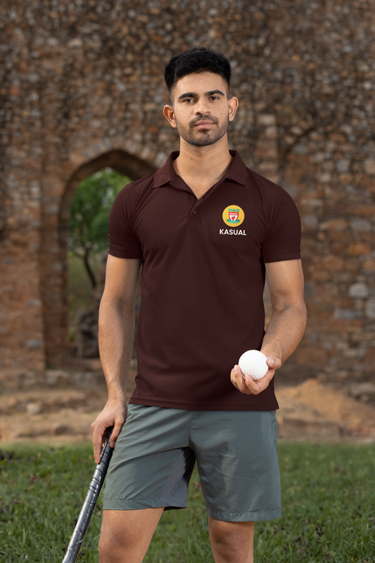 Embroidered Logo Polo Half Sleeve T-Shirt