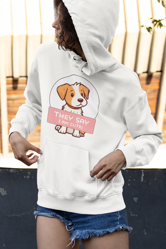 Cute Pup Unisex Oversized Hooded Sweatshirt