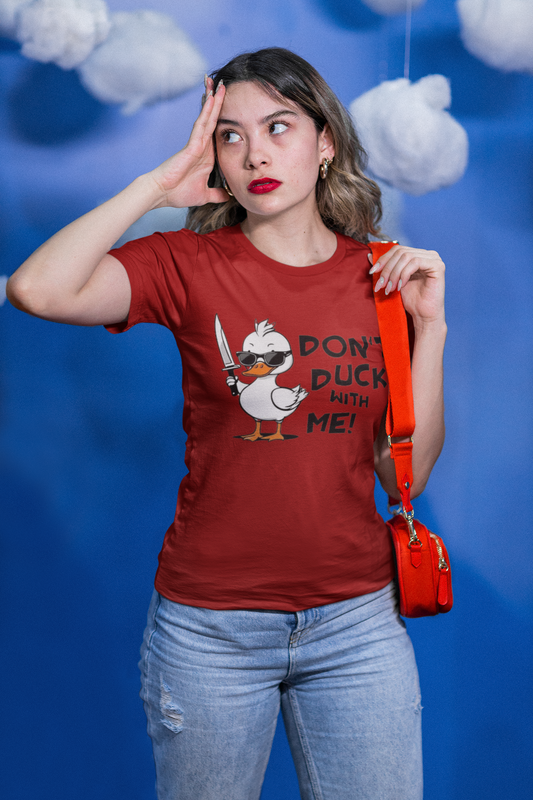 Duck it! Female Round Neck Half Sleeve Classic